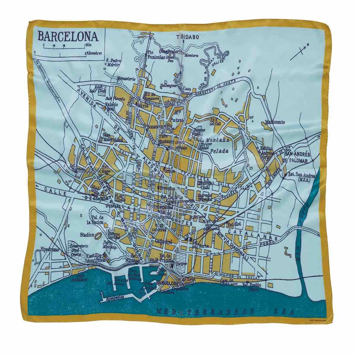 City on Cloth Map Scarves